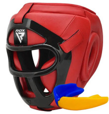 Шолом боксерський  з капою RDX T1 Grill розмір XL, червоний