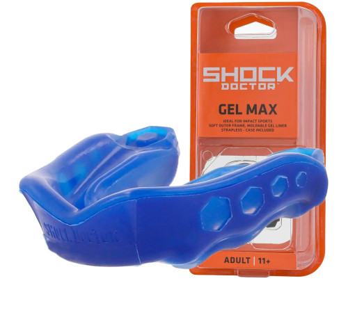 Капа боксерська доросла Shock Doctor Gel Max від 11 років синя