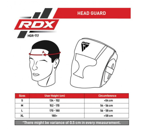 Шолом боксерський RDX T17 Aura M, чорно-золотистий