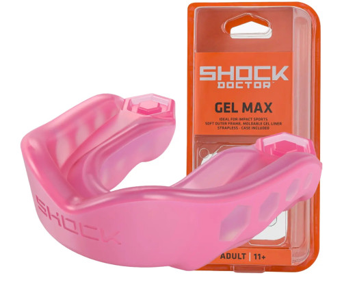 Капа боксерська доросла Shock Doctor Gel Max від 11 років рожева