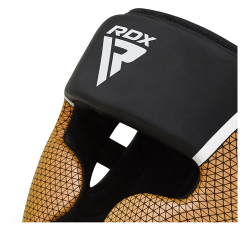 Шолом боксерський RDX T17 Aura L, чорно-золотистий