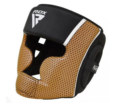 Шолом боксерський RDX T17 Aura L, чорно-золотистий