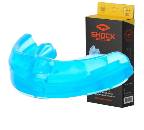 Капа боксерська під брекети Shock Doctor Single Braces від 12 років блакитна