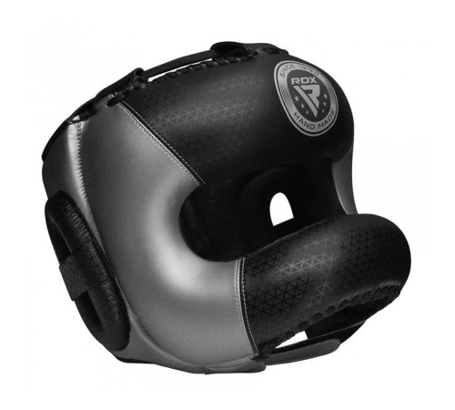 Шолом боксерський з бампером RDX L2 Mark Pro M, чорно-сірий