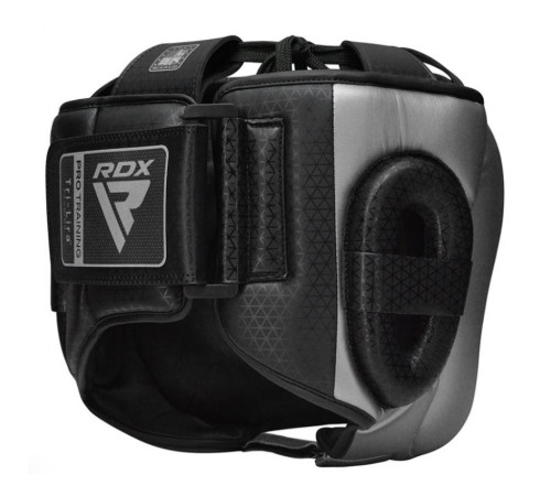 Шолом боксерський з бампером RDX L2 Mark Pro M, чорно-сірий