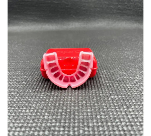 Капа боксерська доросла OPRO Gold від 11 років червоно-біла