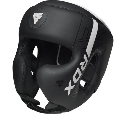 Шолом боксерський з капою RDX F6 KARA Matte розмір XL, чорно-білий