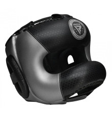 Шолом боксерський з бампером RDX L2 Mark Pro L, чорно-сірий