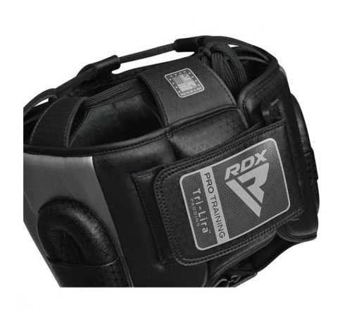 Шолом боксерський з бампером RDX L2 Mark Pro L, чорно-сірий