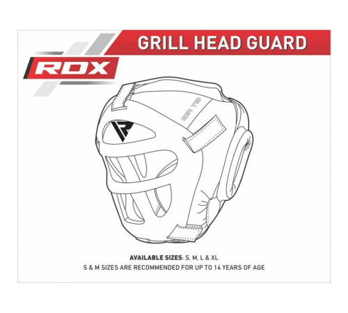 Шолом боксерський тренувальний RDX Guard L, червоний