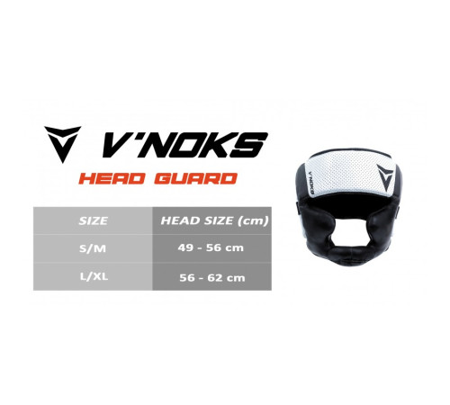 Шолом боксерський VNoks Aria S/M, чорно-білий
