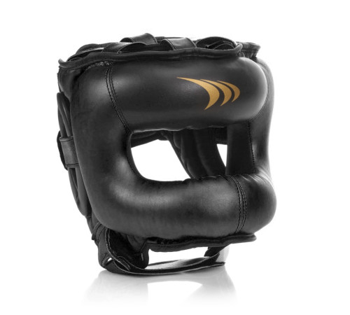 Шолом боксерський із захистом носа Yakimasport PRO BLACK, розмір М