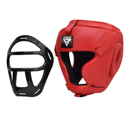 Шолом боксерський з капою RDX T1 Grill розмір L, червоний