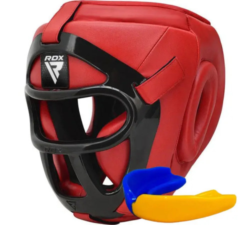 Шолом боксерський з капою RDX T1 Grill розмір L, червоний