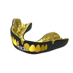 Капа боксерська доросла OPRO Instant TEETH від 11 років чорно-золотиста