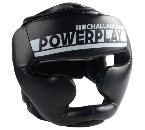 Шолом боксерський закритий PowerPlay 3048 розмір S, чорно-білий