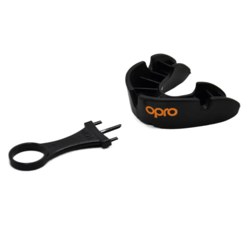 Капа боксерська доросла OPRO Bronze від 10 років чорна