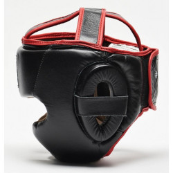 Шолом боксерський Leone Full Cover L, чорно-червоний