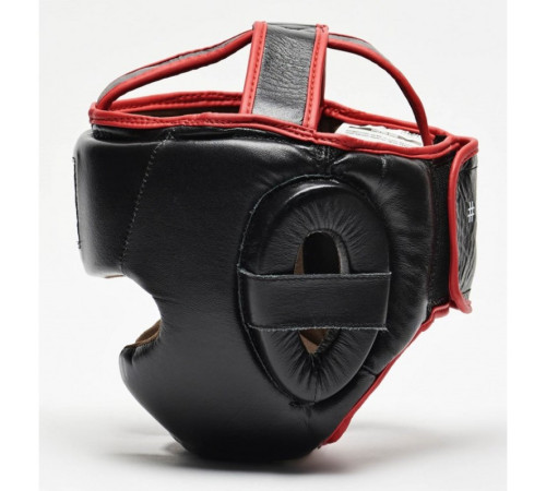 Шолом боксерський Leone Full Cover M, чорно-червона