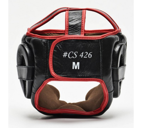 Шолом боксерський Leone Full Cover M, чорно-червона