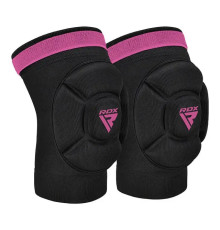 Наколінники спортивні RDX HOSIERY KNEE FOAM K5 M, чорно-рожеві