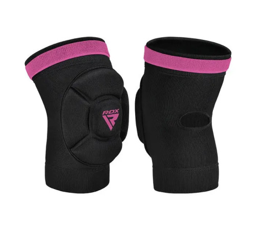 Наколінники спортивні RDX HOSIERY KNEE FOAM K5 M, чорно-рожеві