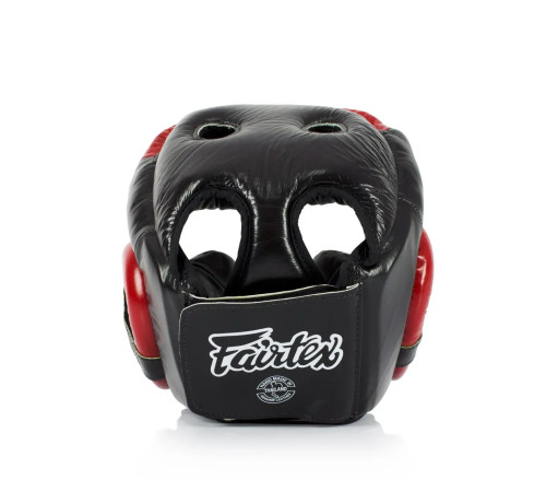Шолом боксерський закритий Fairtex HG13 розмір L, чорно-червоний