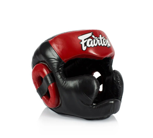 Шолом боксерський закритий Fairtex HG13 розмір XL, чорно-червоний