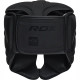 Шолом боксерський з капою RDX T15 Noir Cheek Protector розмір XL, чорний