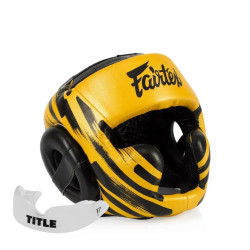 Шолом боксерський закритий Fairtex HG16 розмір XL, жовтий