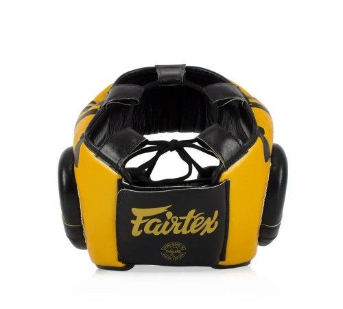 Шолом боксерський закритий Fairtex HG16 розмір XL, жовтий