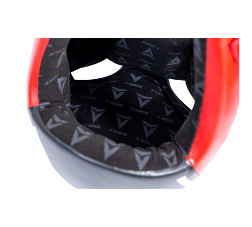 Шолом боксерський VNoks Lotta L/XL, чорно-червоний