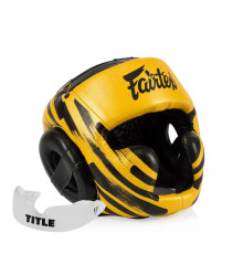 Шолом боксерський закритий Fairtex HG16 розмір M, жовтий