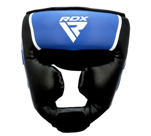 Шолом боксерський з капою RDX AURA PLUS T-17 розмір M, чорно-синій