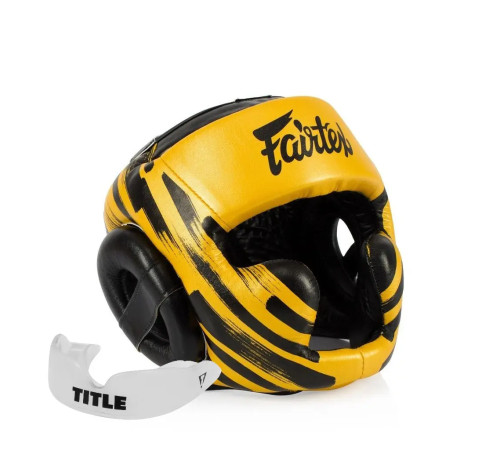 Шолом боксерський закритий Fairtex HG16 розмір L, жовтий
