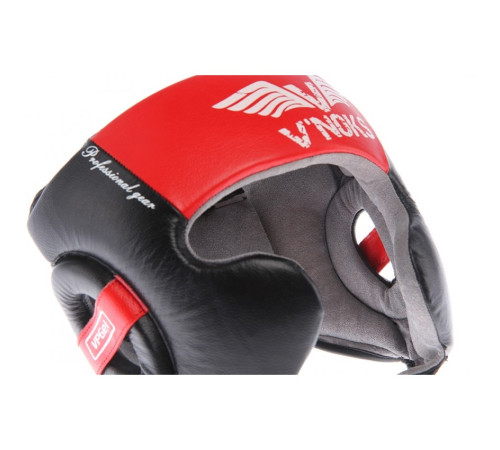 Шолом боксерський VNoks Potente XL, чорно-червоний