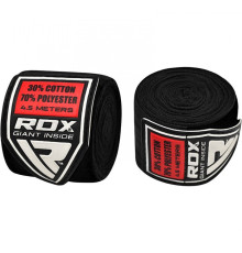Бинти для боксу RDX Fibra 4.5 м, чорні