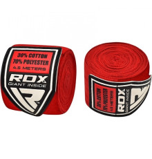Бинти для боксу RDX Fibra 4.5 м, червоні