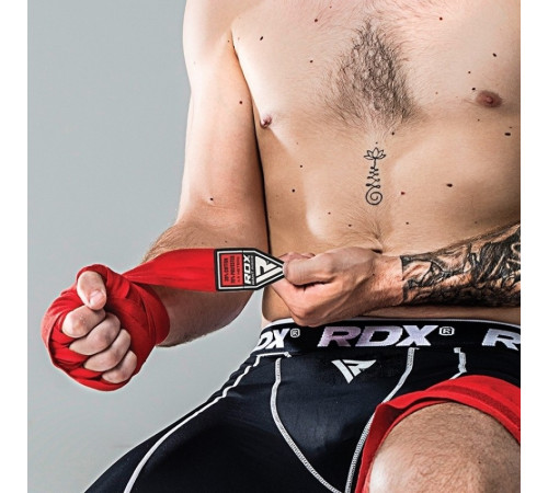 Бинти для боксу RDX Fibra 4.5 м, червоні