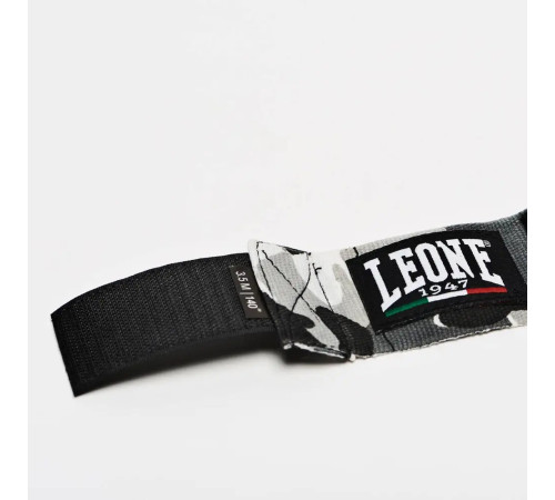 Бинти для боксу Leone AB705 3,5 м, сірий камуфляж