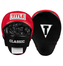 Лапи боксерські TITLE Classic Charge чорно-червоні