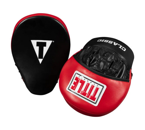 Лапи боксерські TITLE Classic Charge чорно-червоні