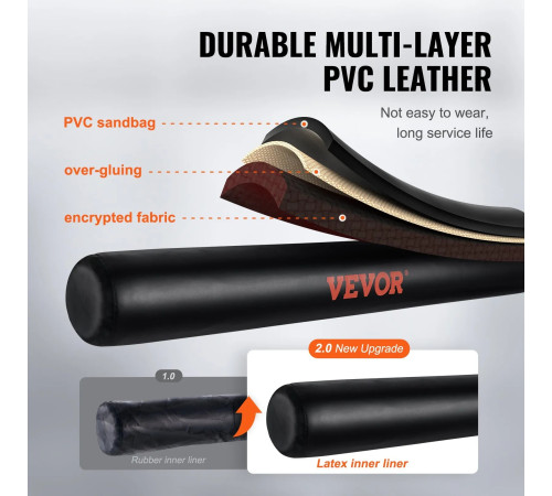 Боксерський гриф настінний VEVOR, чорний