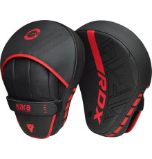 Лапи боксерські RDX F6 KARA Matte чорно-червоні