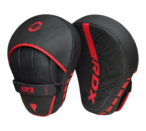 Лапи боксерські RDX F6 KARA Matte чорно-червоні