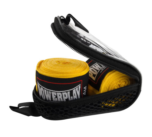Бинти для боксу PowerPlay 3046 4,5 м, жовті