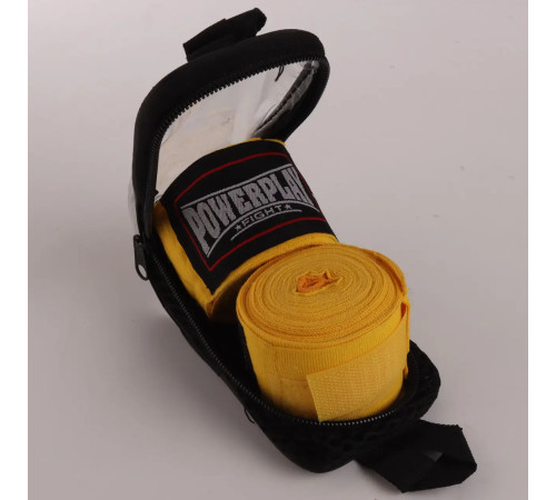 Бинти для боксу PowerPlay 3046 NYLON 2,5 м, жовті
