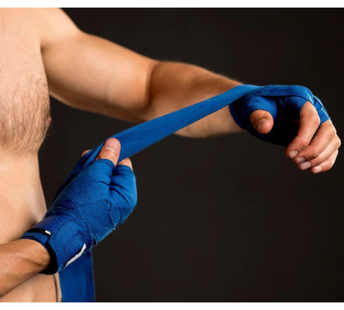 Бинти для боксу PowerPlay 3046 2,5 м, сині