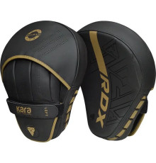 Лапи боксерські RDX F6 KARA Matte чорно-золотисті