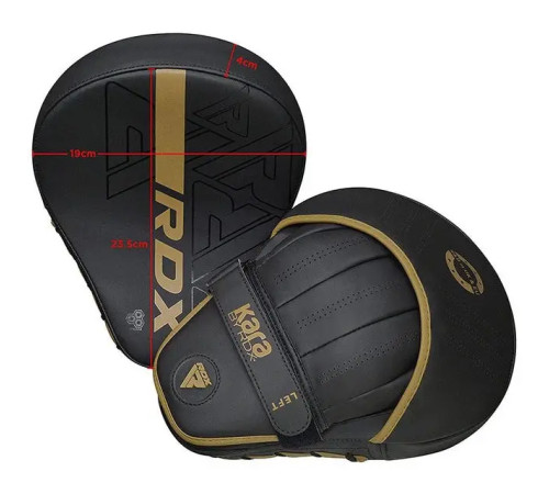 Лапи боксерські RDX F6 KARA Matte чорно-золотисті